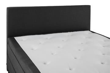 Kontinentalsäng Olivia 160x200 Memorymadrass Konstläder/Tyg - Svart|Grå - Möbler - Säng - Kontinentalsäng