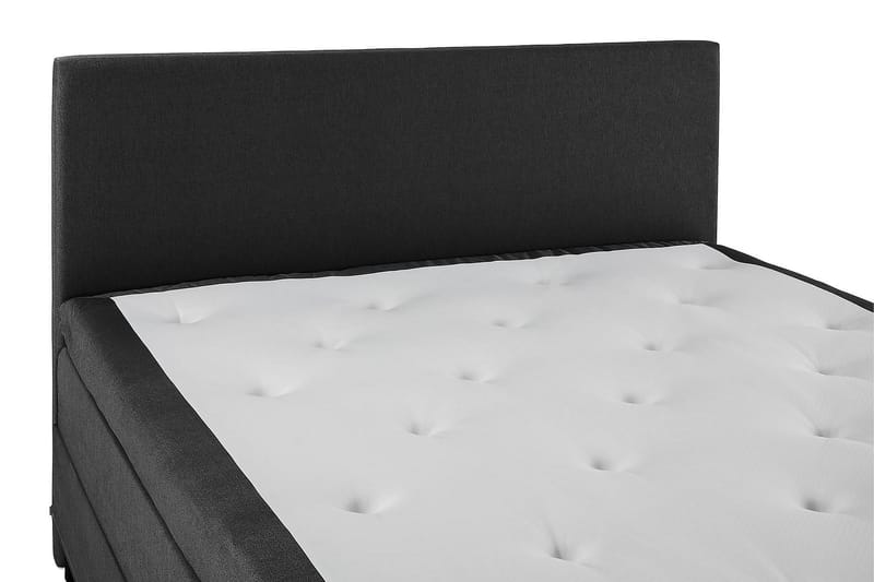 Kontinentalsäng Olivia 160x200 Memorymadrass Konstläder/Tyg - Svart|Grå - Möbler - Säng - Kontinentalsäng