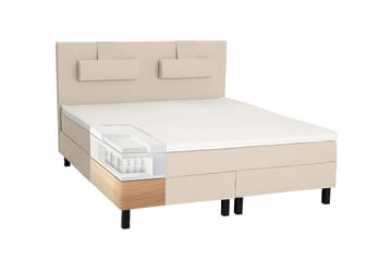 Kontinentalsäng Olivia 160x200 Polyeter - Beige - Möbler - Säng - Kontinentalsäng
