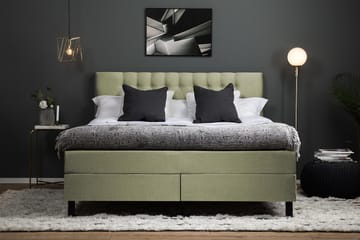 Kontinentalsäng Olivia 160x200 Polyeter - Grön - Möbler - Säng - Kontinentalsäng