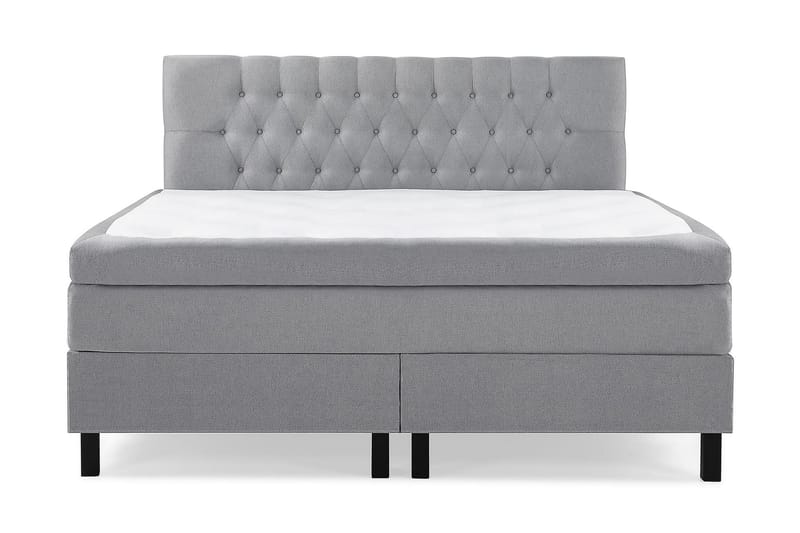 Kontinentalsäng Olivia 160x200 Polyeter - Mellangrå - Möbler - Säng - Kontinentalsäng