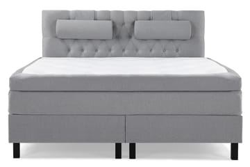 Kontinentalsäng Olivia 160x200 Polyeter - Mellangrå - Möbler - Säng - Kontinentalsäng