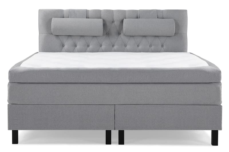 Kontinentalsäng Olivia 160x200 Polyeter - Mellangrå - Möbler - Säng - Kontinentalsäng