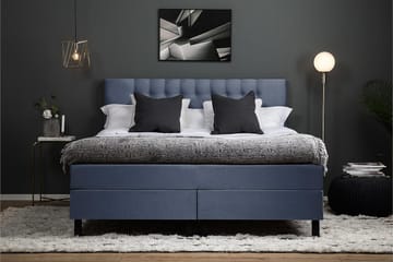 Kontinentalsäng Olivia 160x200 Polyeter - Mörkblå - Möbler - Säng - Kontinentalsäng