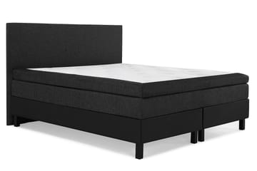 Kontinentalsäng Olivia 180x200 Memorymadrass Konstläder/Tyg - Svart|Grå - Möbler - Säng - Kontinentalsäng