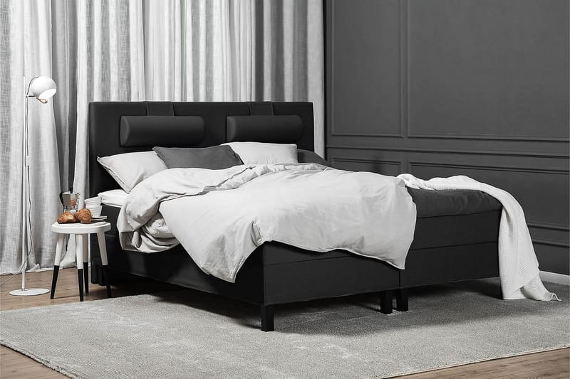Kontinentalsäng Olivia 180x200 Skum - Svart|Grå - Möbler - Säng - Kontinentalsäng