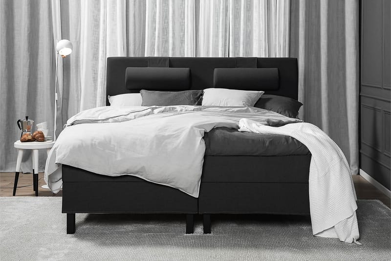 Kontinentalsäng Olivia 180x200 Skum - Svart|Grå - Möbler - Säng - Kontinentalsäng