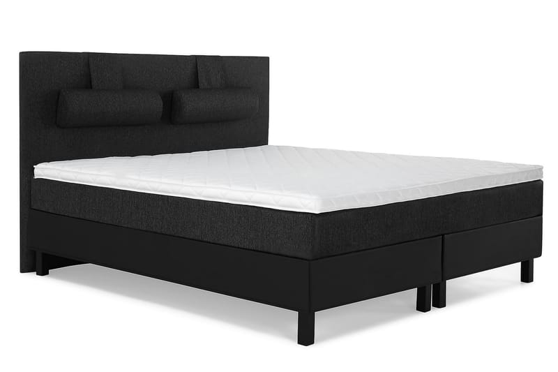 Kontinentalsäng Olivia 180x200 Skum - Svart|Grå|PU - Möbler - Säng - Kontinentalsäng