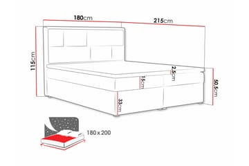 Kontinentalsäng Ramby 180x215 cm - Beige - Möbler - Säng - Kontinentalsäng