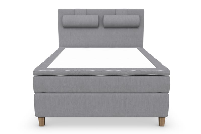 Kontinentalsäng Roma Lyx 120 Ljusgrå/Ekben - 120x200 cm - Möbler - Säng - Kontinentalsäng