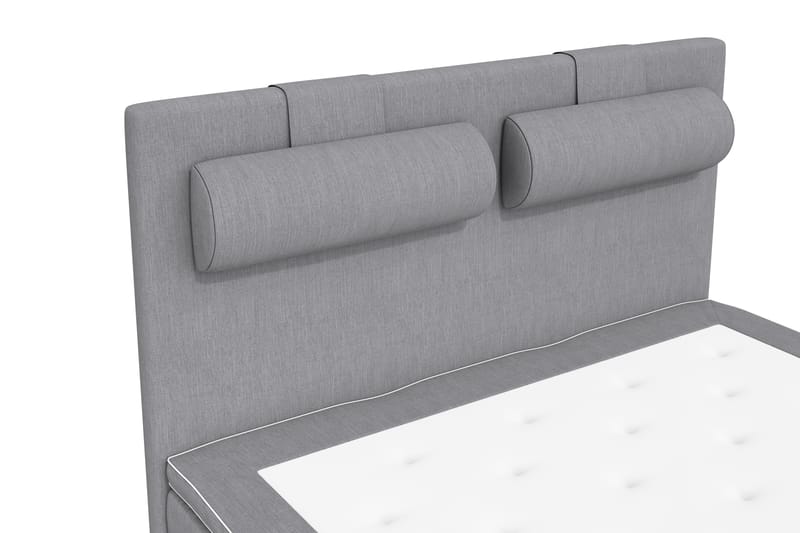 Kontinentalsäng Roma Lyx 120 Ljusgrå/Ekben - 120x200 cm - Möbler - Säng - Kontinentalsäng
