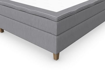 Kontinentalsäng Roma Lyx 120 Ljusgrå/Ekben - 120x200 cm - Möbler - Säng - Kontinentalsäng