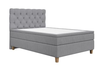 Kontinentalsäng Roma Lyx 120 Ljusgrå/Ekben - 120x200 cm - Möbler - Säng - Kontinentalsäng