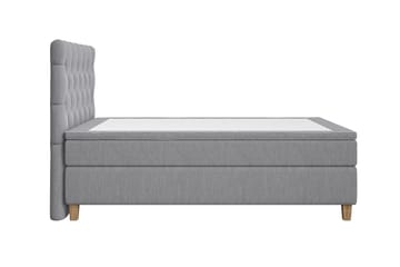 Kontinentalsäng Roma Lyx 120 Ljusgrå/Ekben - 120x200 cm - Möbler - Säng - Kontinentalsäng