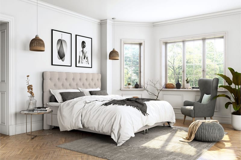 Kontinentalsäng Roma Lyx 120x200 - Beige - Möbler - Säng - Kontinentalsäng