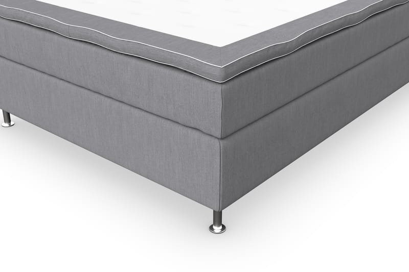 Kontinentalsäng Roma Lyx 140 Ljusgrå/Silver Ben - 140x200 cm - Möbler - Säng - Kontinentalsäng