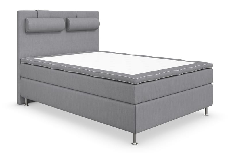 Kontinentalsäng Roma Lyx 140 Ljusgrå/Silver Ben - 140x200 cm - Möbler - Säng - Kontinentalsäng