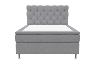 Kontinentalsäng Roma Lyx 140 Ljusgrå/Silver Ben - 140x200 cm - Möbler - Säng - Kontinentalsäng