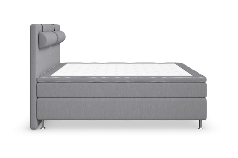 Kontinentalsäng Roma Lyx 140 Ljusgrå/Silver Ben - 140x200 cm - Möbler - Säng - Kontinentalsäng