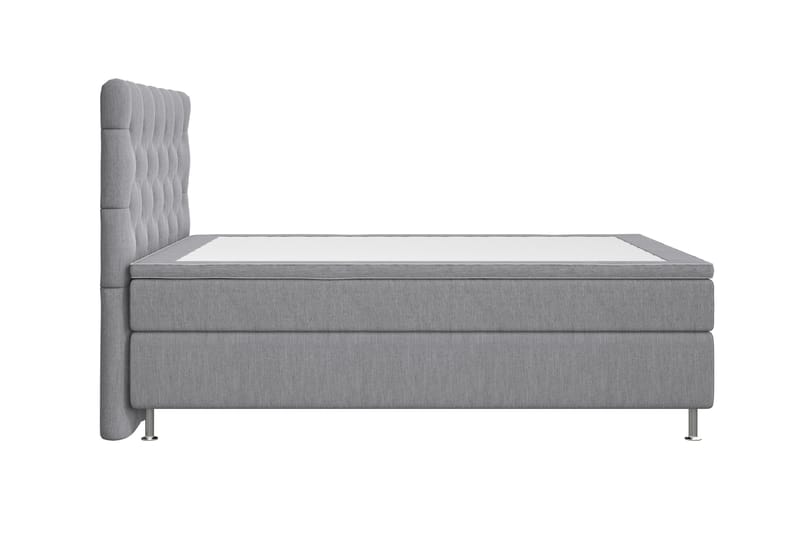 Kontinentalsäng Roma Lyx 140 Ljusgrå/Silver Ben - 140x200 cm - Möbler - Säng - Kontinentalsäng