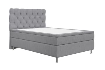 Kontinentalsäng Roma Lyx 140 Ljusgrå/Silver Ben - 140x200 cm - Möbler - Säng - Kontinentalsäng
