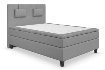 Kontinentalsäng Roma Lyx 140 Ljusgrå/Svarta Ben - 140x200 cm - Möbler - Säng - Kontinentalsäng