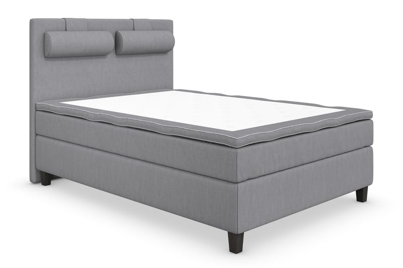 Kontinentalsäng Roma Lyx 140 Ljusgrå/Svarta Ben - 140x200 cm - Möbler - Säng - Kontinentalsäng