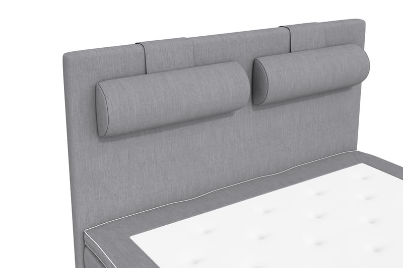 Kontinentalsäng Roma Lyx 140 Ljusgrå/Svarta Ben - 140x200 cm - Möbler - Säng - Kontinentalsäng