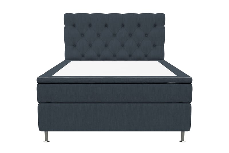 Kontinentalsäng Roma Lyx 140 Mörkblå/Silver Ben - 140x200 cm - Möbler - Säng - Kontinentalsäng