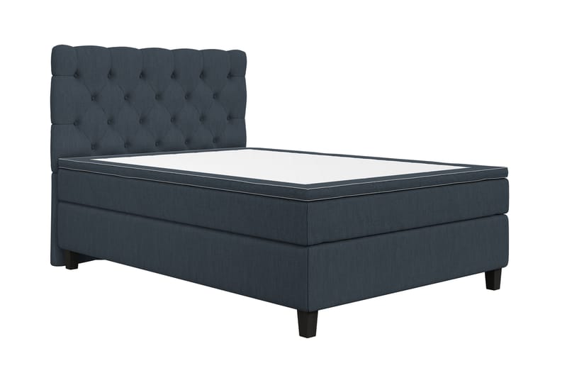 Kontinentalsäng Roma Lyx 140 Mörkblå/Svarta Ben - 140x200 cm - Möbler - Säng - Kontinentalsäng