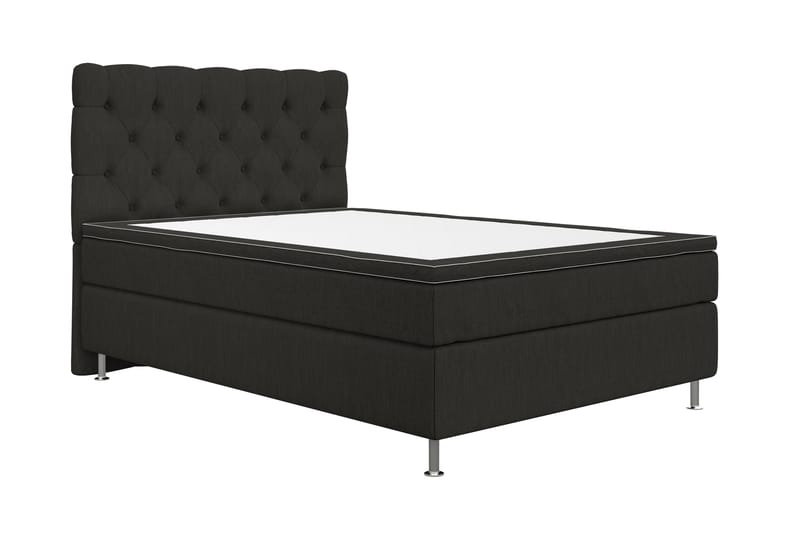 Kontinentalsäng Roma Lyx 140 Svart/Silver Ben - 140x200 cm - Möbler - Säng - Kontinentalsäng