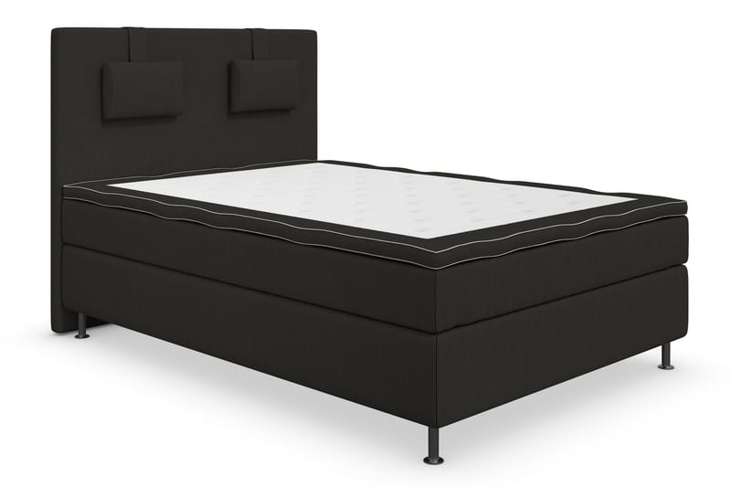 Kontinentalsäng Roma Lyx 140 Svart/Silver Ben - 140x200 cm - Möbler - Säng - Kontinentalsäng