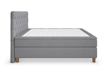 Kontinentalsäng Roma Lyx 160 Ljusgrå/Ekben - 160x200 cm - Möbler - Säng - Kontinentalsäng