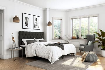 Kontinentalsäng Roma Lyx 160x200 - Svart - Möbler - Säng - Kontinentalsäng