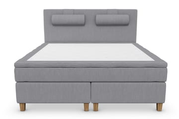 Kontinentalsäng Roma Lyx 180 Ljusgrå/Ekben - 180x200 cm - Möbler - Säng - Kontinentalsäng