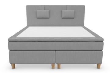 Kontinentalsäng Roma Lyx 180 Ljusgrå/Ekben - 180x200 cm - Möbler - Säng - Kontinentalsäng