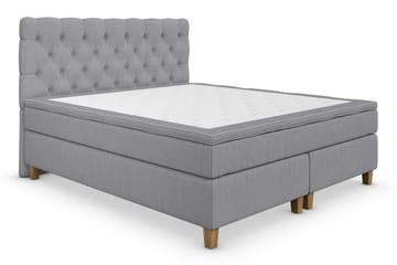 Kontinentalsäng Roma Lyx 180 Ljusgrå/Ekben - 180x200 cm - Möbler - Säng - Kontinentalsäng