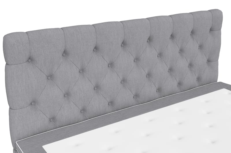 Kontinentalsäng Roma Lyx 180 Ljusgrå/Ekben - 180x200 cm - Möbler - Säng - Kontinentalsäng