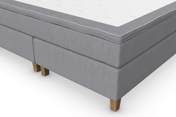 Kontinentalsäng Roma Lyx 180 Ljusgrå/Ekben - 180x200 cm - Möbler - Säng - Kontinentalsäng