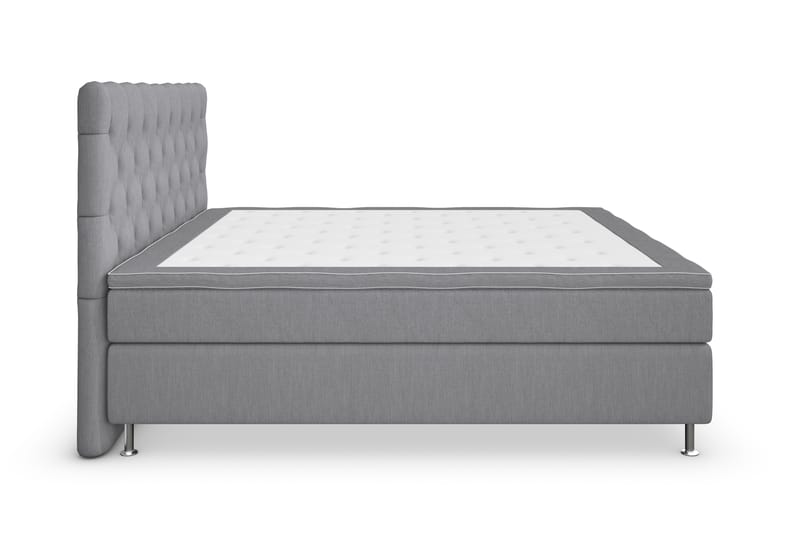 Kontinentalsäng Roma Lyx 180 Ljusgrå/Silver Ben - 180x200 cm - Möbler - Säng - Kontinentalsäng