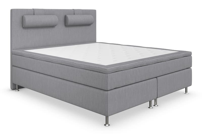 Kontinentalsäng Roma Lyx 180 Ljusgrå/Silver Ben - 180x200 cm - Möbler - Säng - Kontinentalsäng