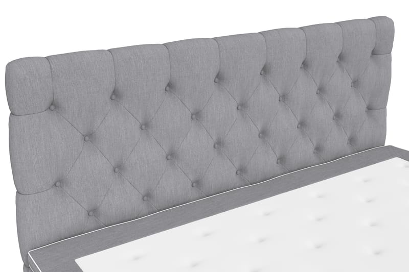 Kontinentalsäng Roma Lyx 180 Ljusgrå/Silver Ben - 180x200 cm - Möbler - Säng - Kontinentalsäng