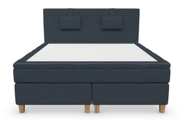 Kontinentalsäng Roma Lyx 180 Mörkblå/Ekben - 180x200 cm - Möbler - Säng - Kontinentalsäng