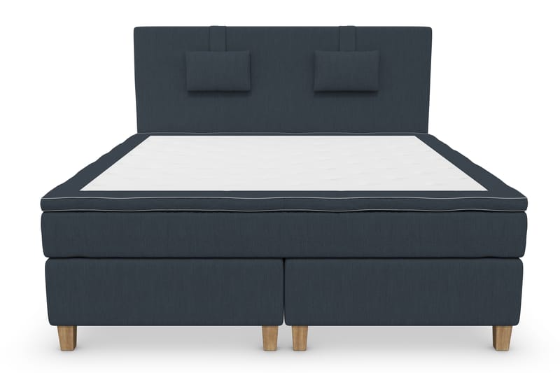 Kontinentalsäng Roma Lyx 180 Mörkblå/Ekben - 180x200 cm - Möbler - Säng - Kontinentalsäng