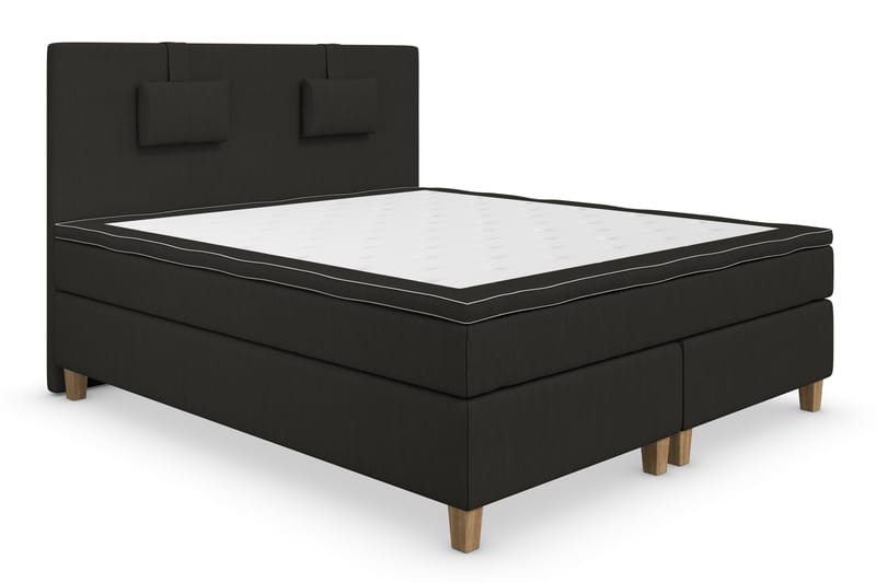 Kontinentalsäng Roma Lyx 180 Svart/Ekben - 180x200 cm - Möbler - Säng - Kontinentalsäng