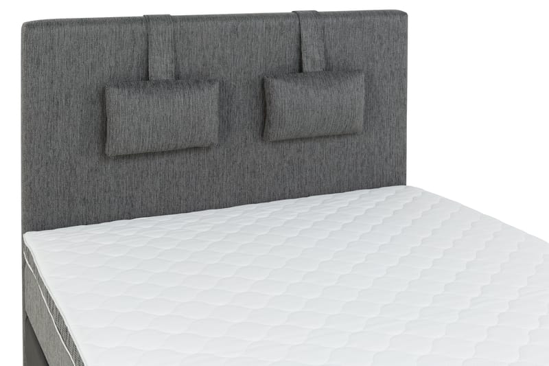 Kontinentalsäng Romance Lyx 120x200 Konstläder/Tyg - Svart|Ljusgrå - Möbler - Säng - Kontinentalsäng