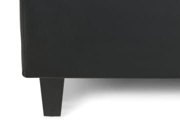 Kontinentalsäng Romance Lyx 120x200 Konstläder/Tyg - Svart|Ljusgrå - Möbler - Säng - Kontinentalsäng