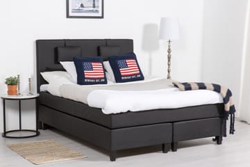 Kontinentalsäng Romance Lyx 160x200 Konstläder - Svart - Möbler - Säng - Kontinentalsäng