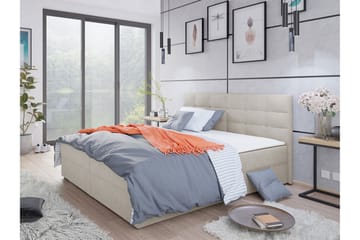 Kontinentalsäng Selmes 140x200 cm med Sänggavel - Beige - Möbler - Säng - Kontinentalsäng