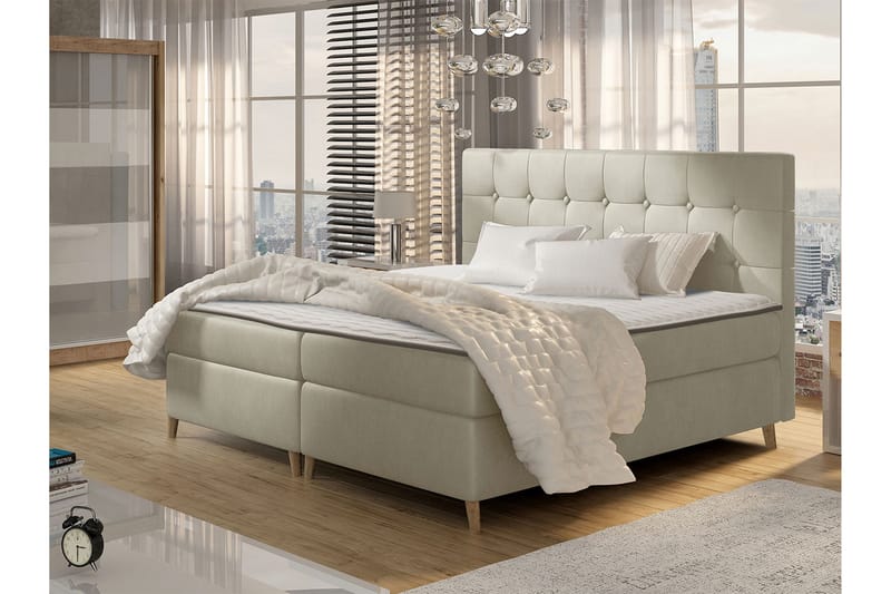 Kontinentalsäng Taiwan 200x200 cm - Beige - Möbler - Säng - Kontinentalsäng